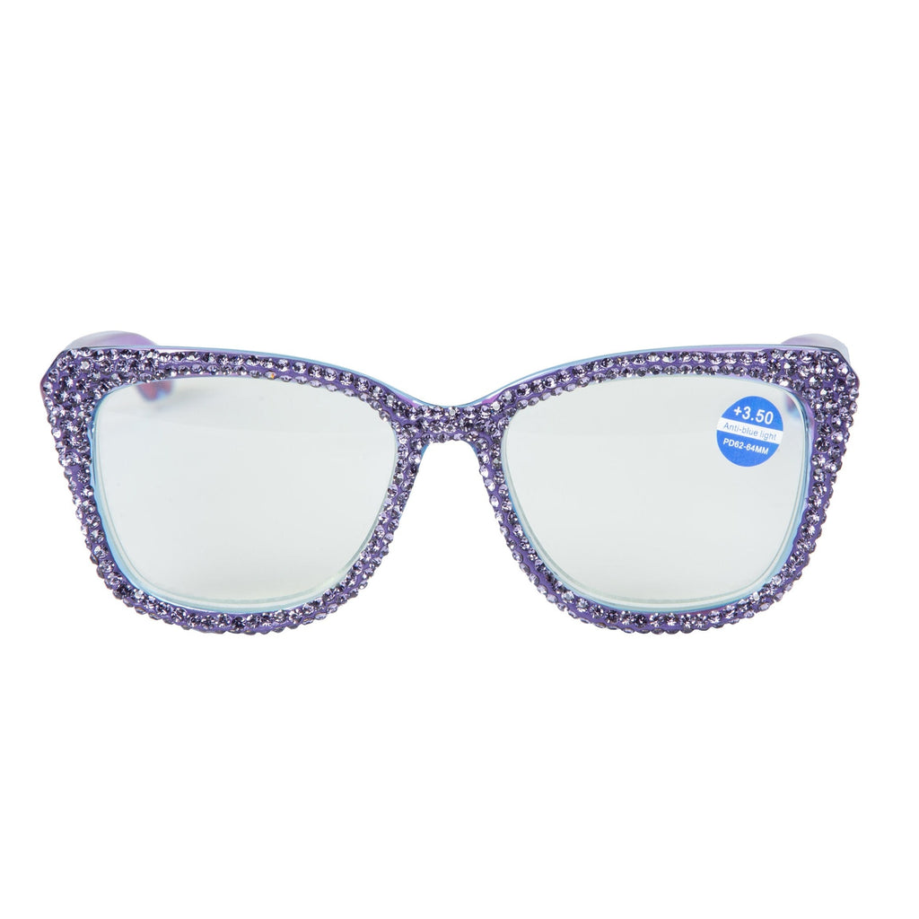 Handmade Rhinestone Round Reader G0389