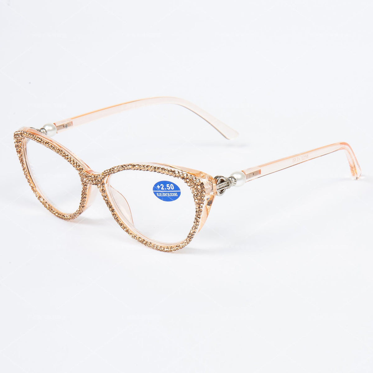 Handmade Rhinestone Cat-Eye Reader Glasses G0399