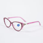 Handmade Rhinestone Cat-Eye Reader Glasses G0399