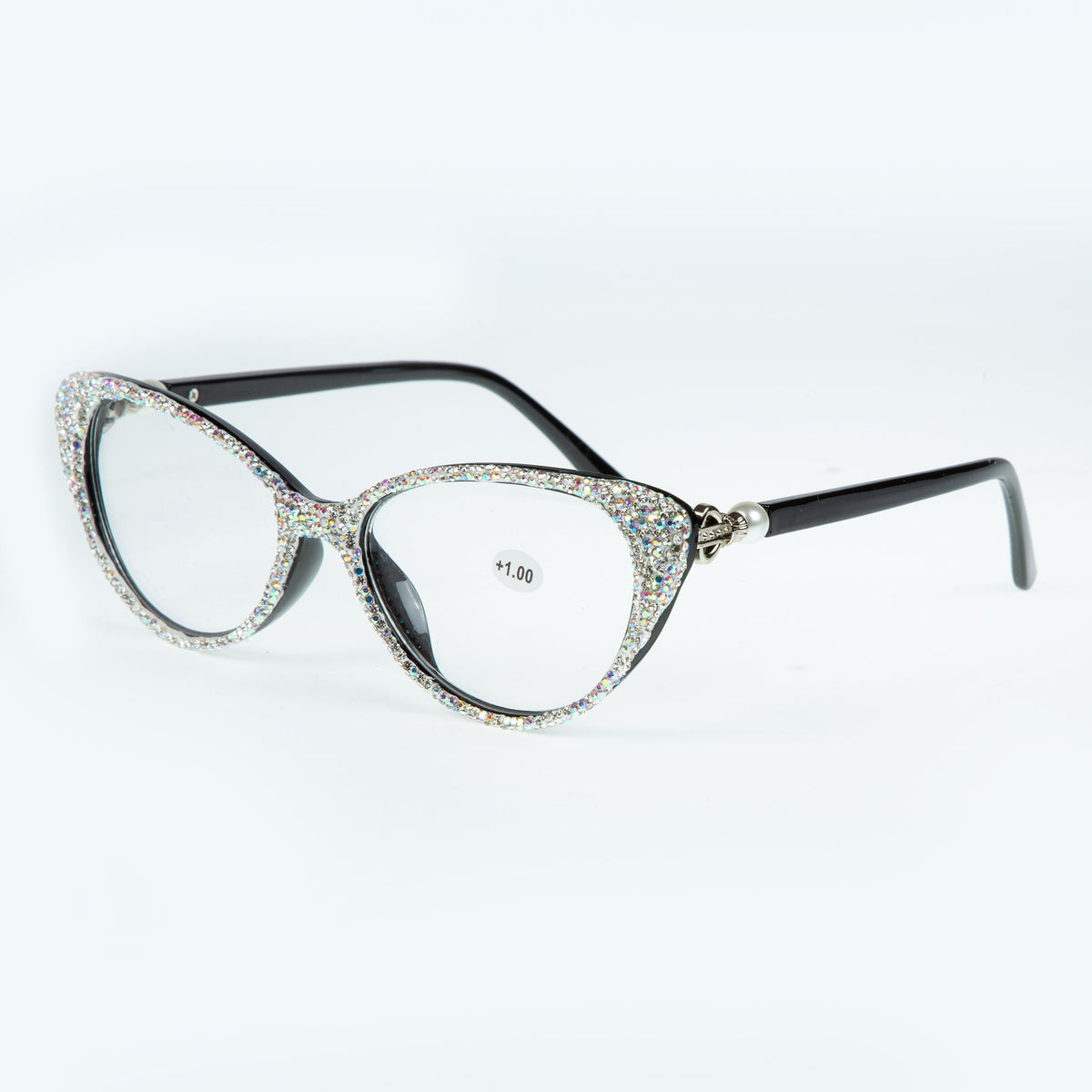 Handmade Rhinestone Cat-Eye Reader Glasses G0399