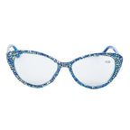 Handmade Rhinestone Cat-Eye Reader Glasses G0399
