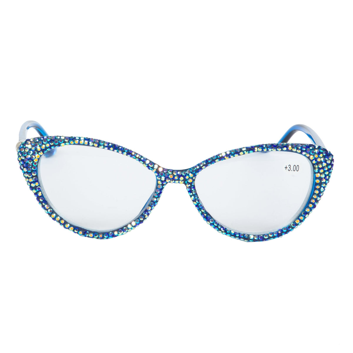 Handmade Rhinestone Cat-Eye Reader Glasses G0399