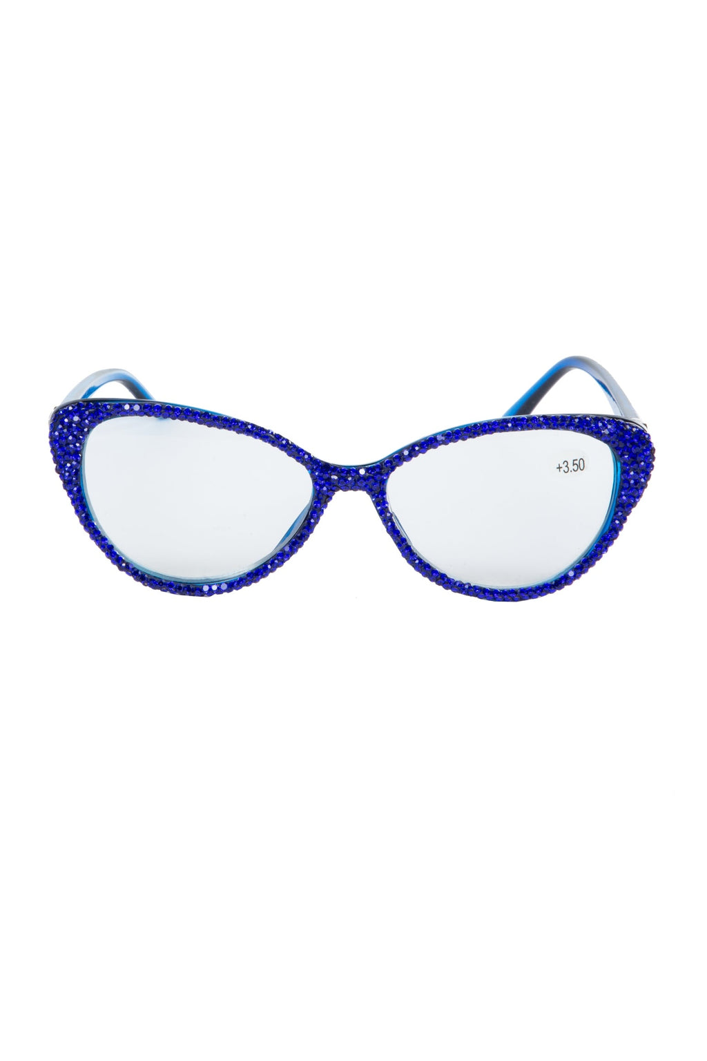 Handmade Rhinestone Cat-Eye Reader Glasses G0399