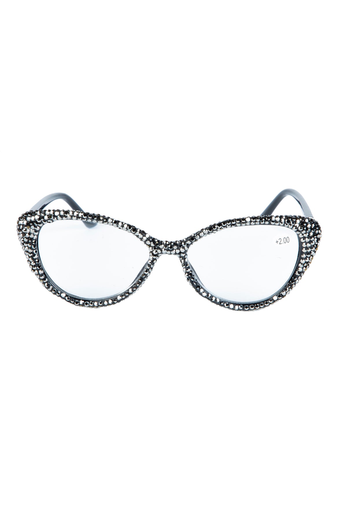 Handmade Rhinestone Cat-Eye Reader Glasses G0399