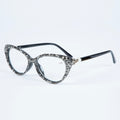 Handmade Rhinestone Cat-Eye Reader Glasses G0399