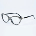 Handmade Rhinestone Cat-Eye Reader Glasses G0399
