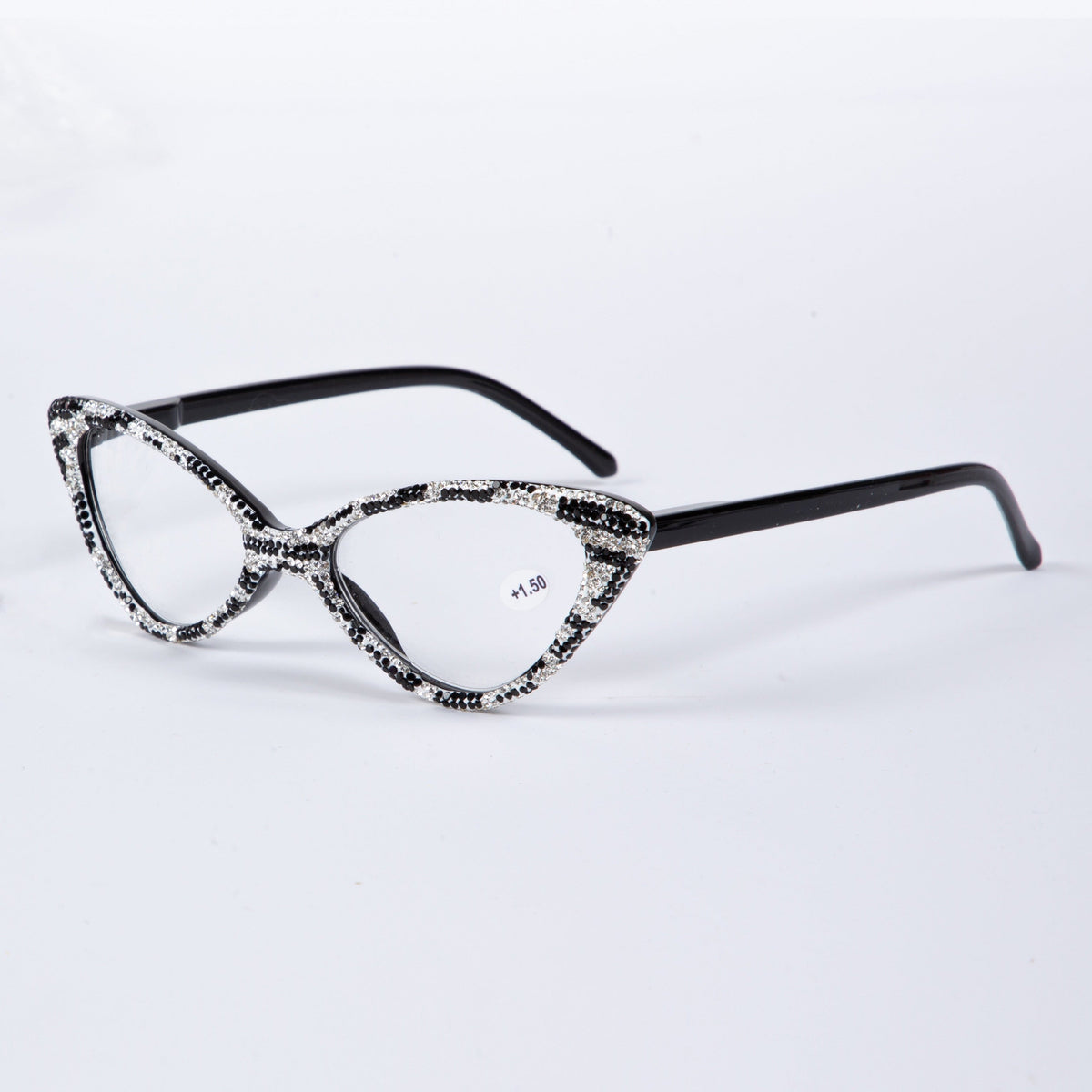 Handmade Rhinestone Cat Eye Reader Glasses G0404