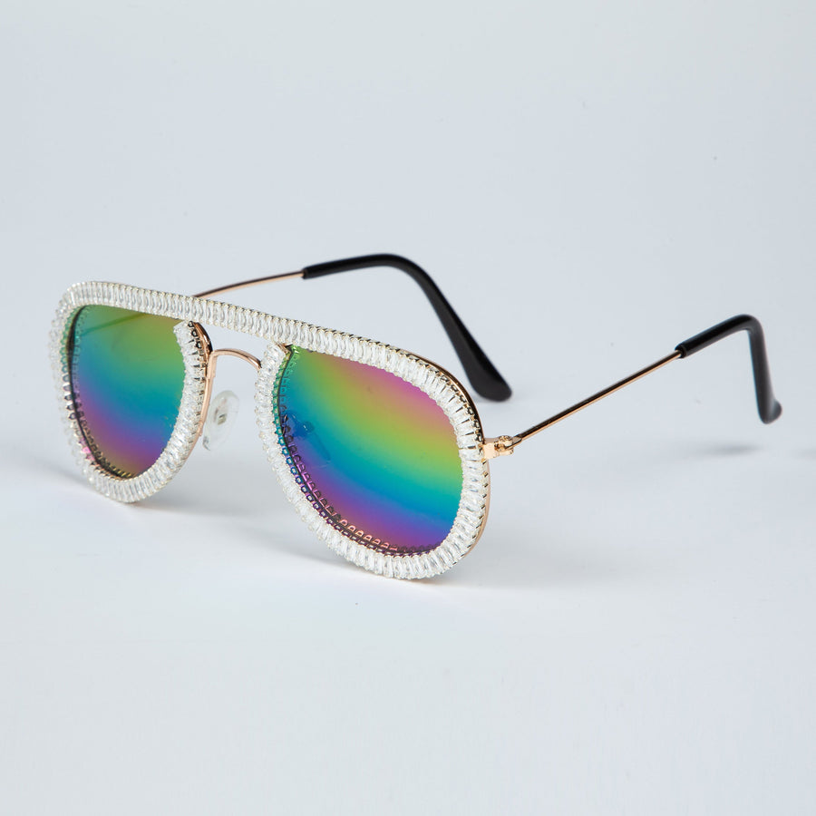 Handmade Kids Style Cubic Zirconia Sunglasses G0419