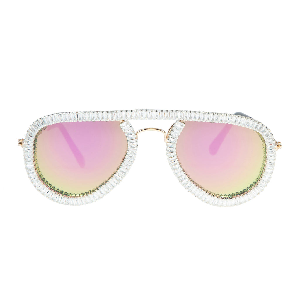 Handmade Kids Style Cubic Zirconia Sunglasses G0419