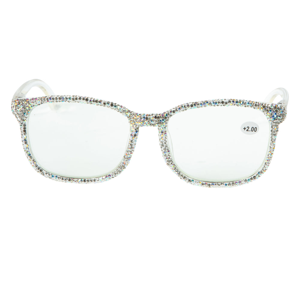 Handmade Rhinestone Square Reader G0443