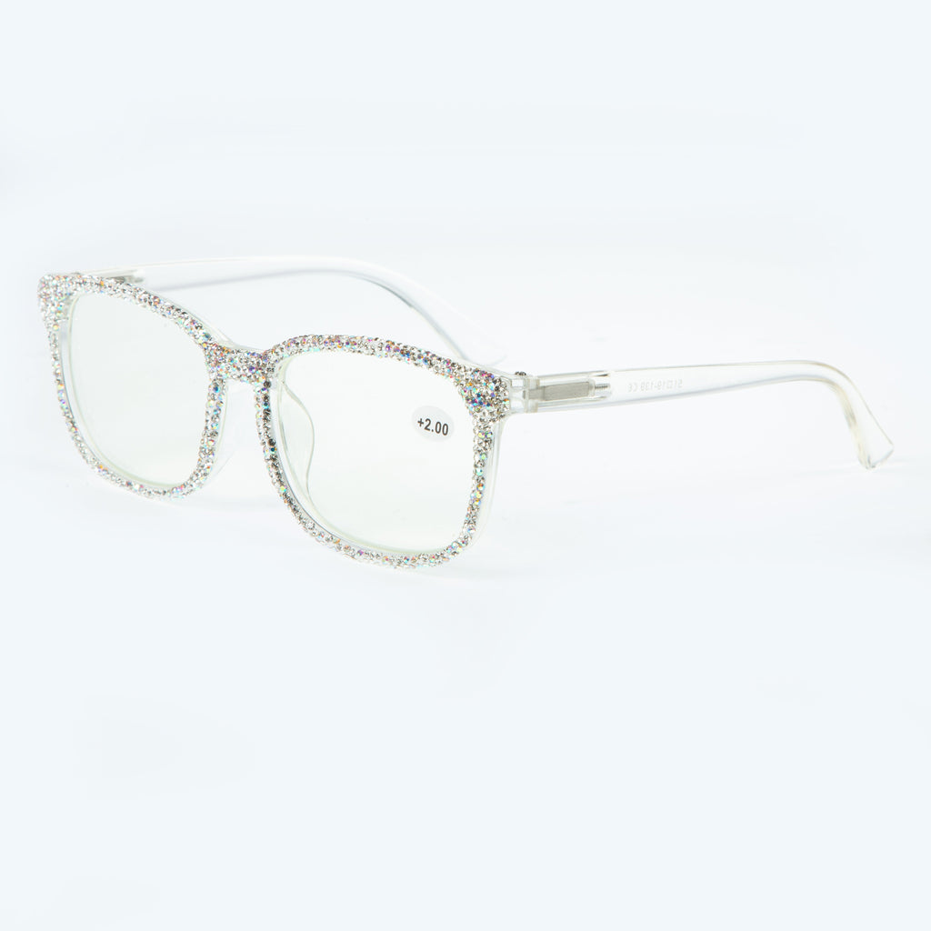 Handmade Rhinestone Square Reader G0443
