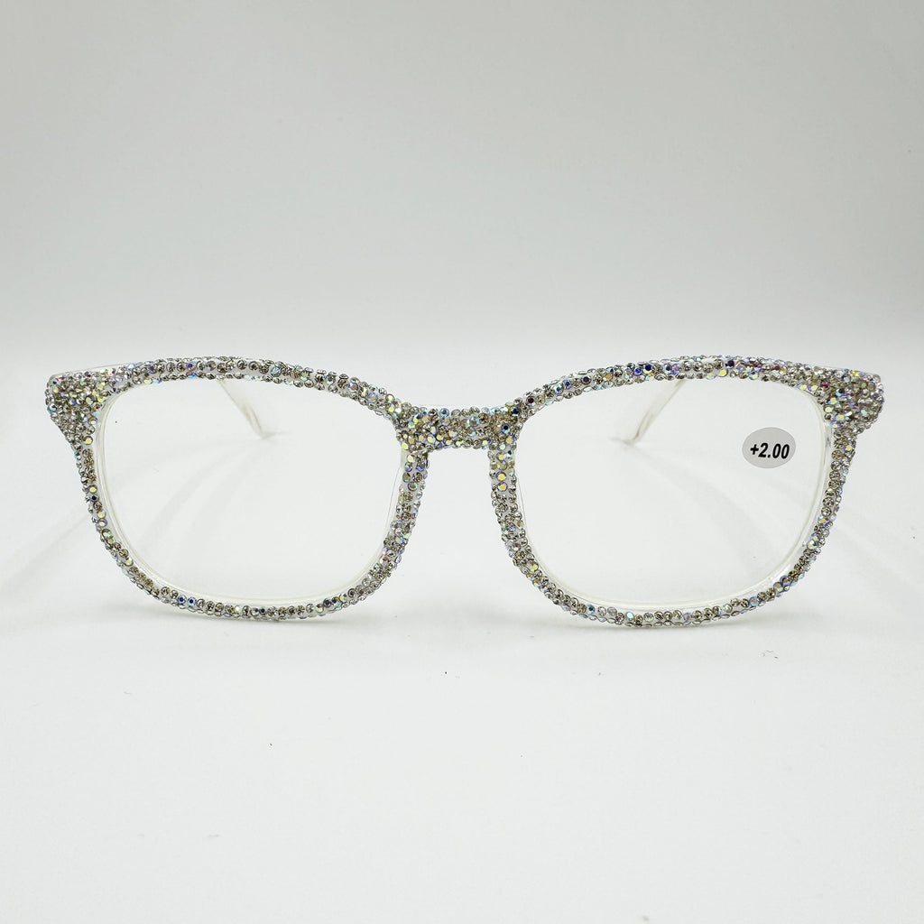 Handmade Rhinestone Square Reader G0443