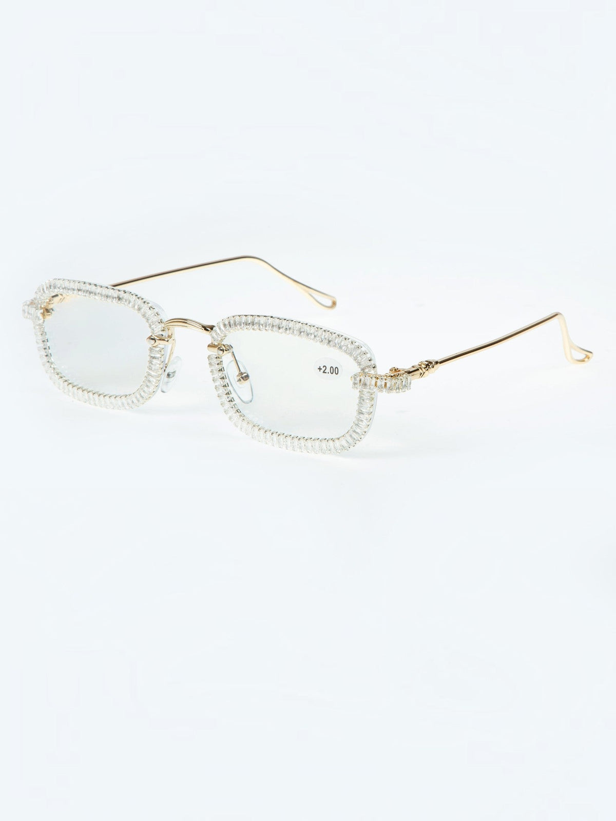 Handmade Rhinestone Round Reader Glasses G0446