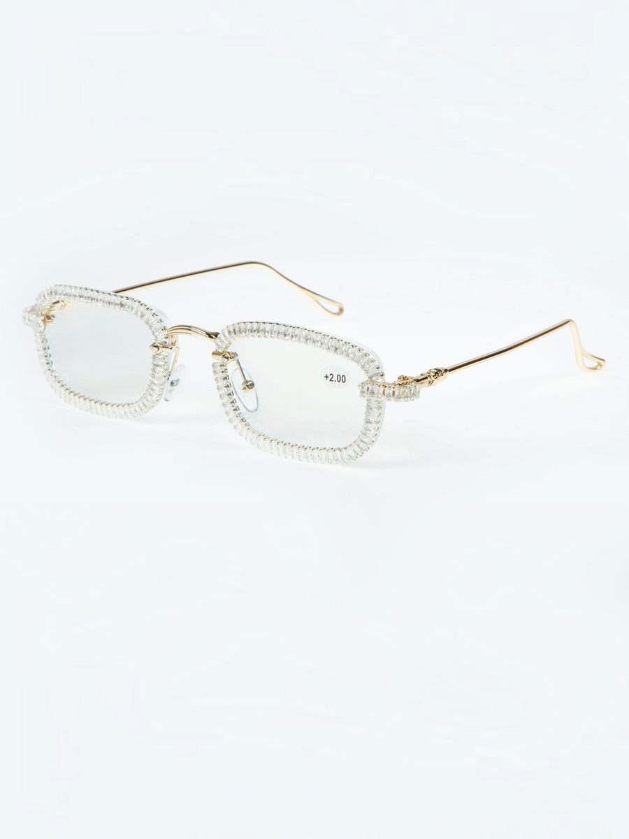 Handmade Rhinestone Round Reader Glasses G0446