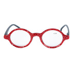 Handmade Rhinestone Round Reader G0449-Red