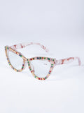 Handmade Rhinestone Cat-Eye Reader G0455