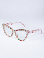 Handmade Rhinestone Cat-Eye Reader G0455