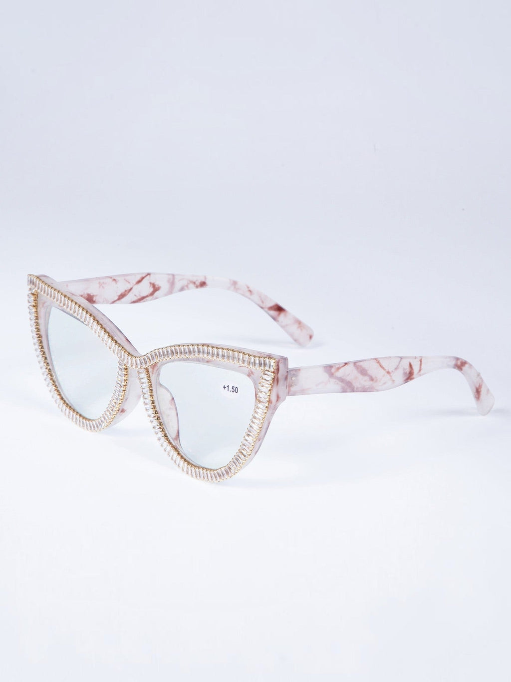 Handmade Rhinestone Cat-Eye Reader G0455