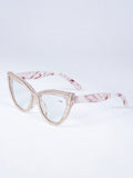 Handmade Rhinestone Cat-Eye Reader G0455