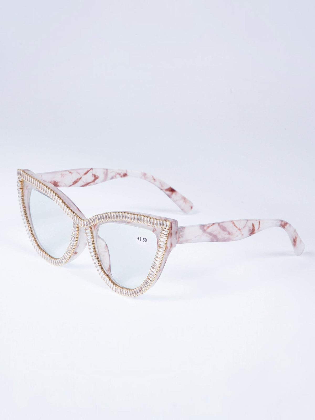 Handmade Rhinestone Cat-Eye Reader G0455