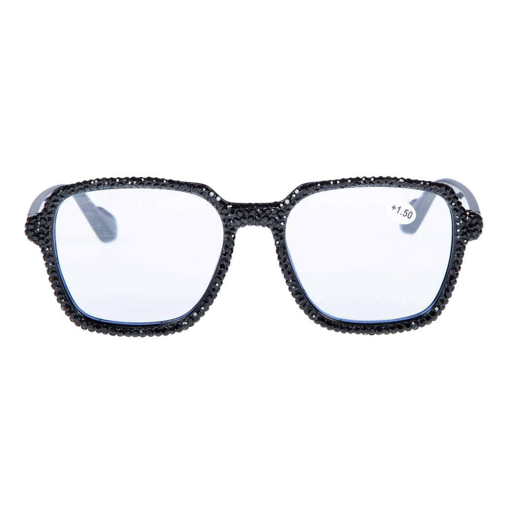 Handmade Rhinestone Square Reader G0462