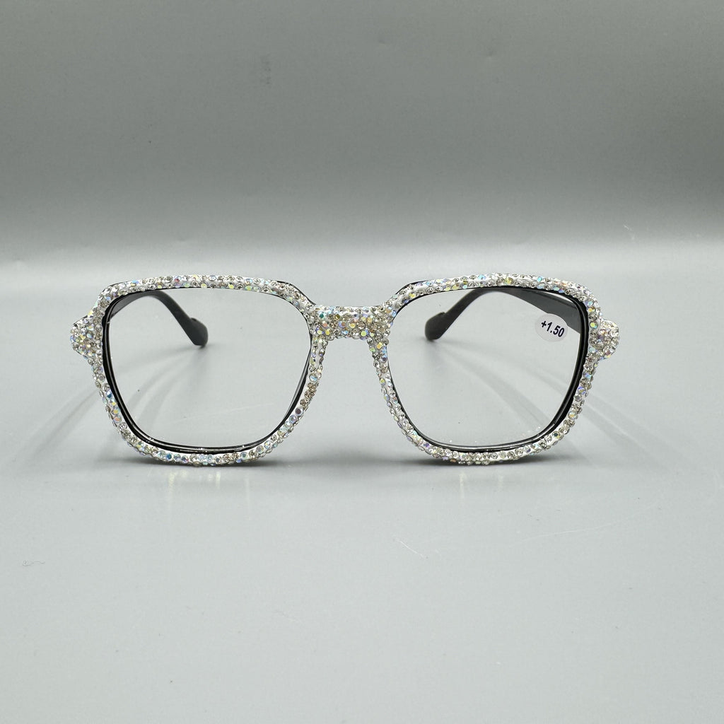 Handmade Rhinestone Square Reader G0462