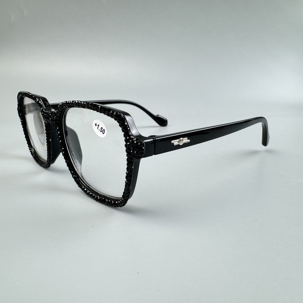 Handmade Rhinestone Square Reader G0462
