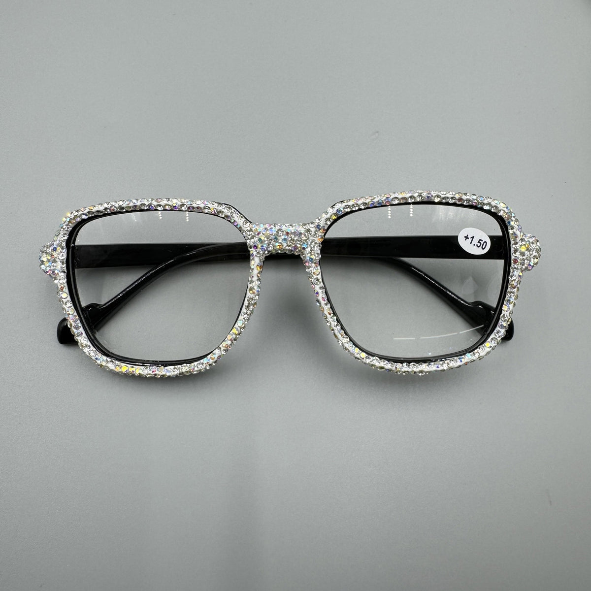 Handmade Rhinestone Square Reader G0462