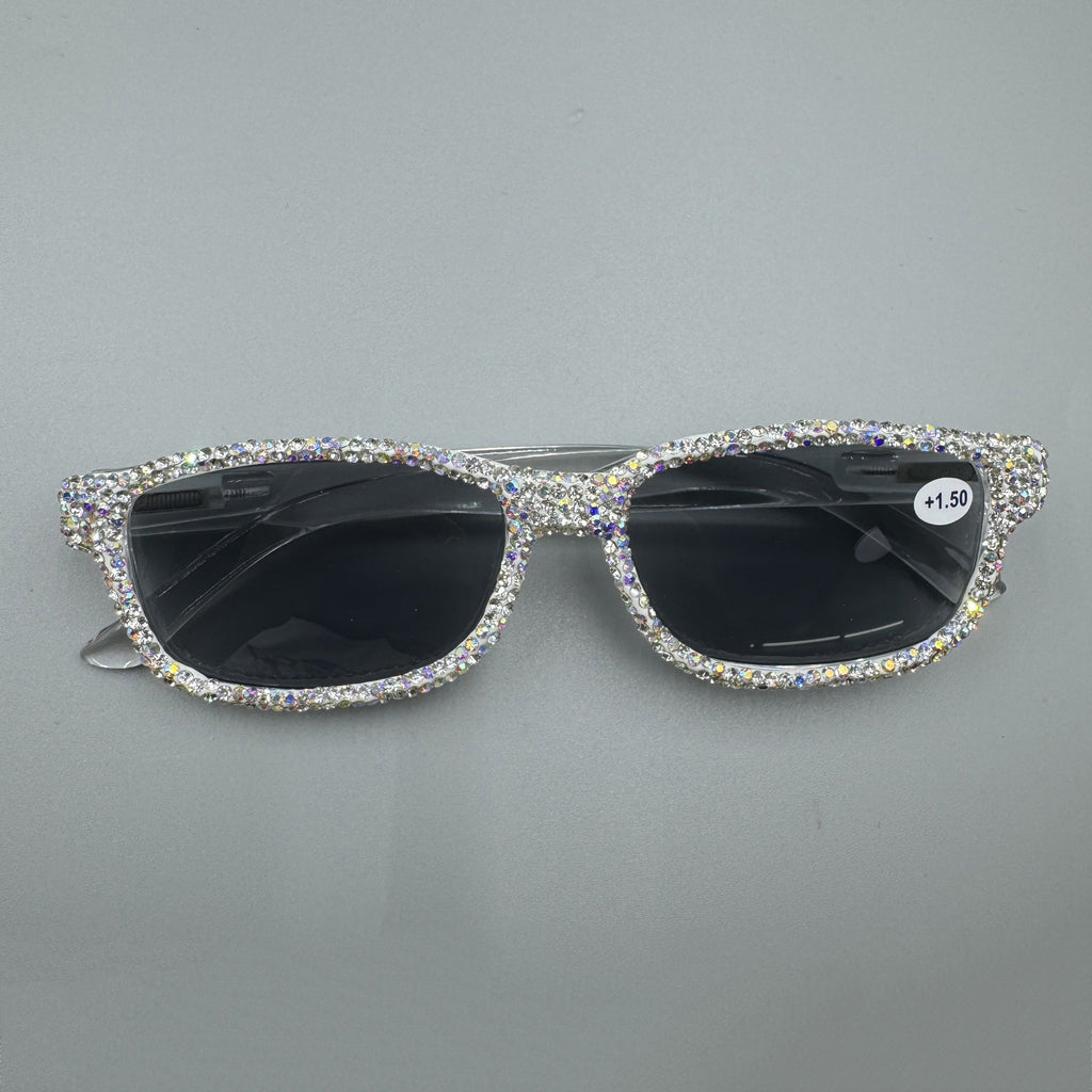 Rhinestone Rectangle Sun Reader G0463