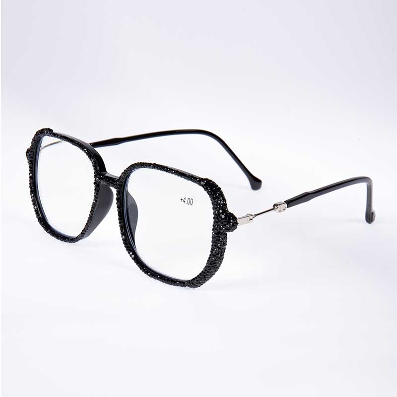 Handmade Rhinestone Square Reader Glasses G0468