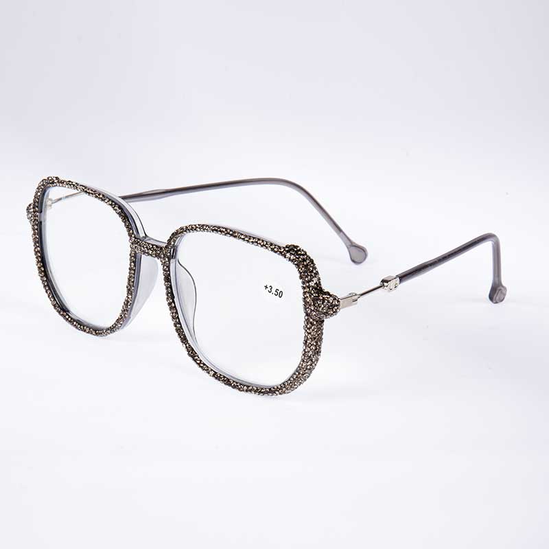Handmade Rhinestone Square Reader Glasses G0468