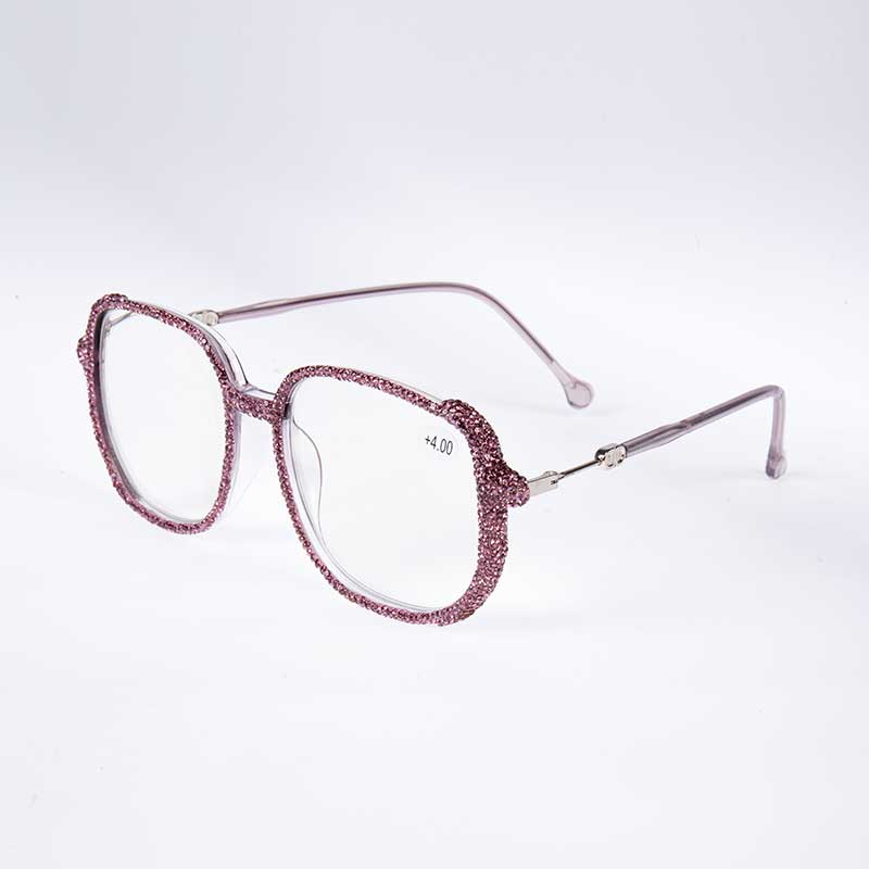 Handmade Rhinestone Square Reader Glasses G0468