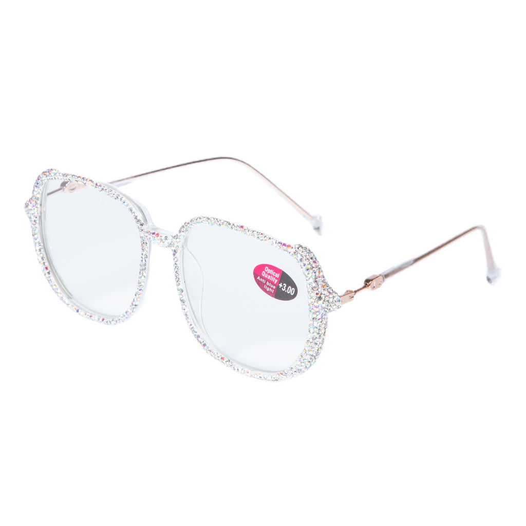 Handmade Rhinestone Square Reader Glasses G0468