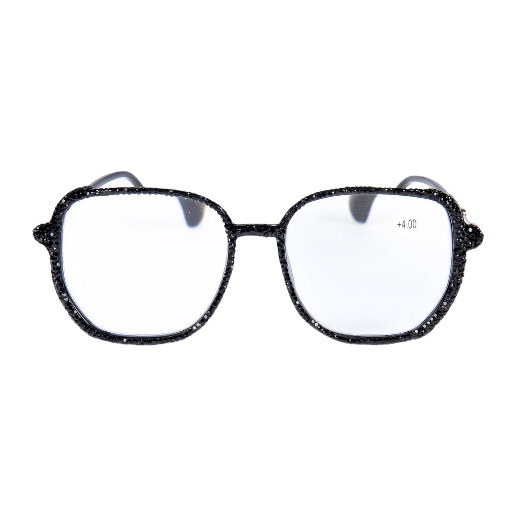 Handmade Rhinestone Square Reader Glasses G0468
