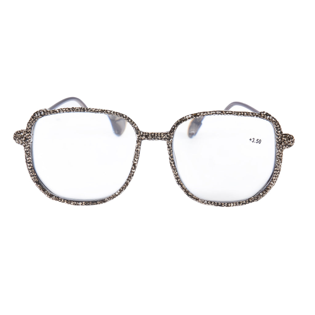 Handmade Rhinestone Square Reader Glasses G0468