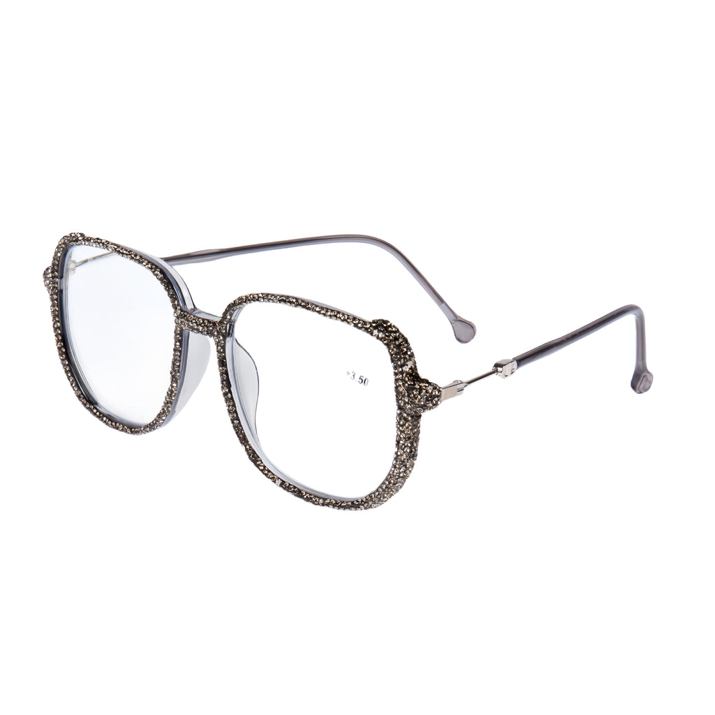 Handmade Rhinestone Square Reader Glasses G0468