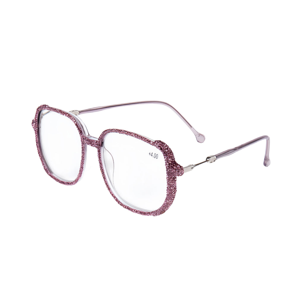Handmade Rhinestone Square Reader Glasses G0468