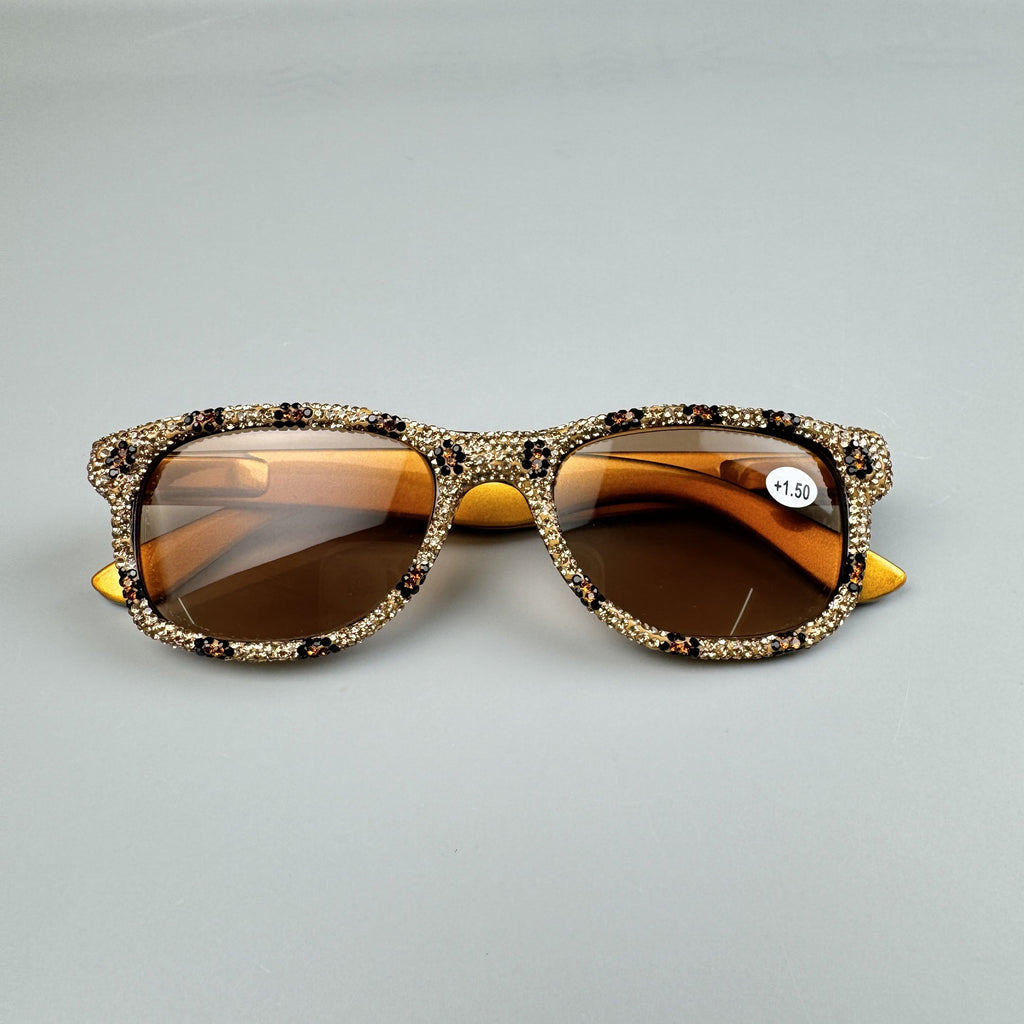 Rhinestone Rectangle Sun Reader G0485