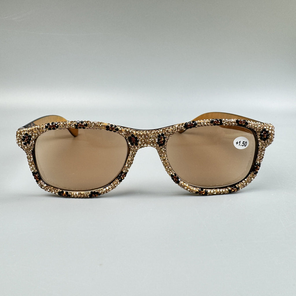 Rhinestone Rectangle Sun Reader G0485