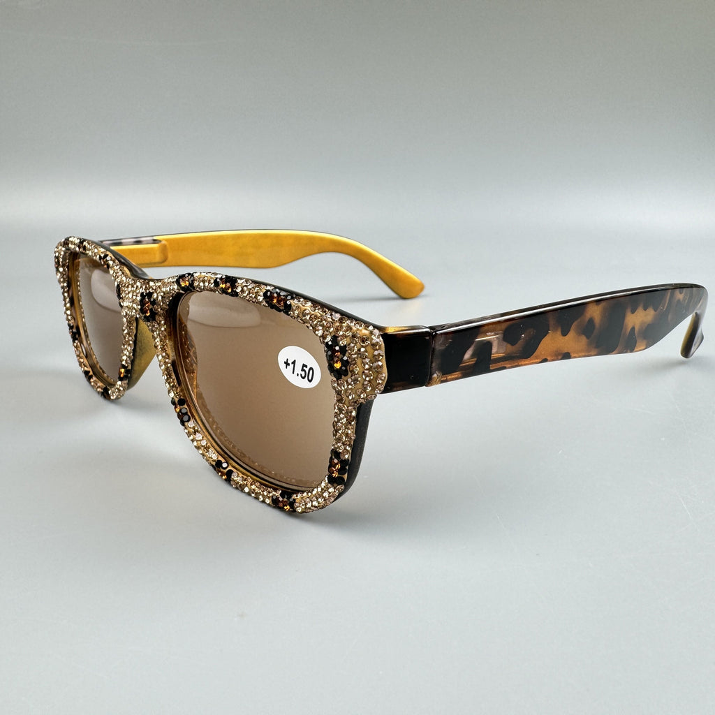 Rhinestone Rectangle Sun Reader G0485