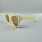 Handmade Rhinestone Round Sunglasses G0487