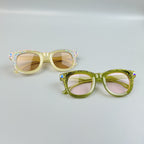 Handmade Rhinestone Round Sunglasses G0487