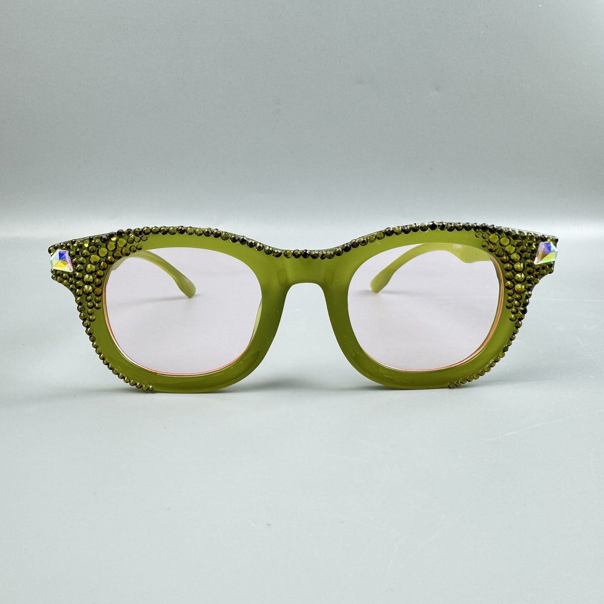 Handmade Rhinestone Round Sunglasses G0487