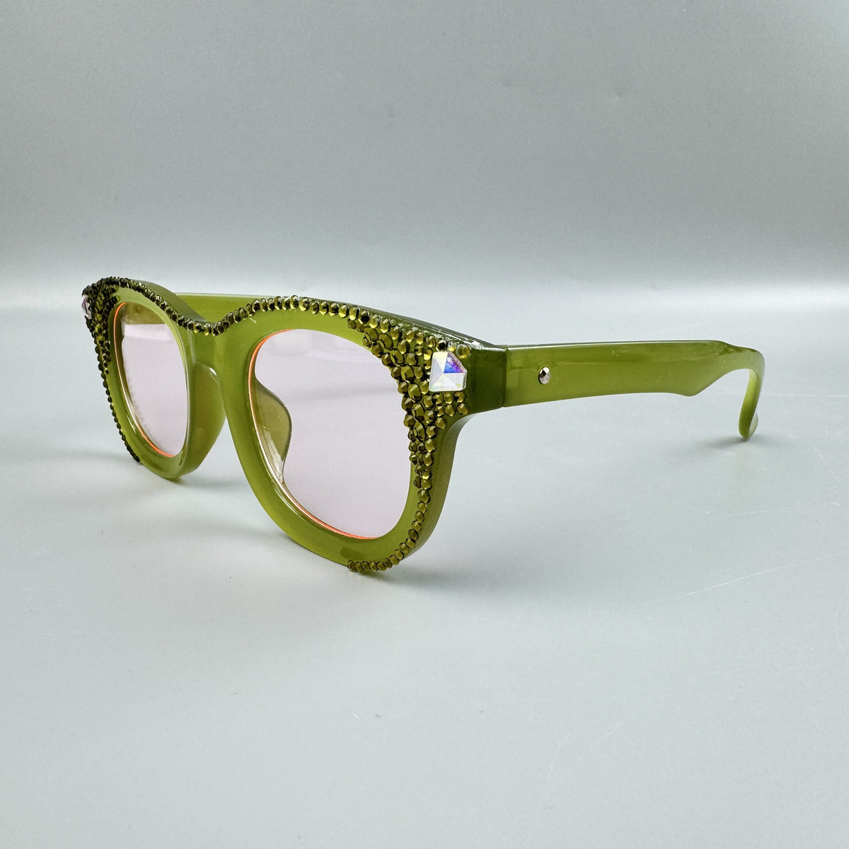 Handmade Rhinestone Round Sunglasses G0487