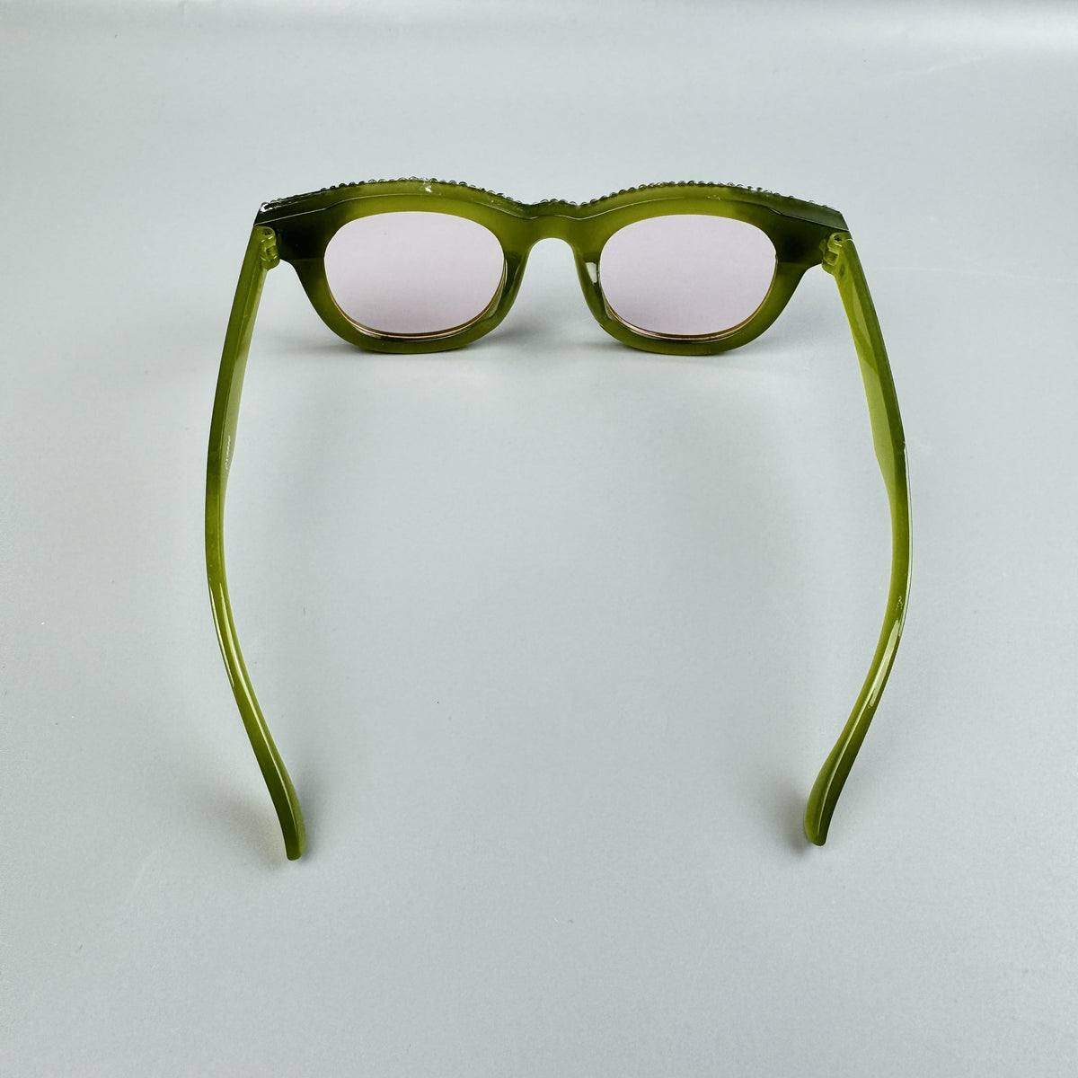 Handmade Rhinestone Round Sunglasses G0487