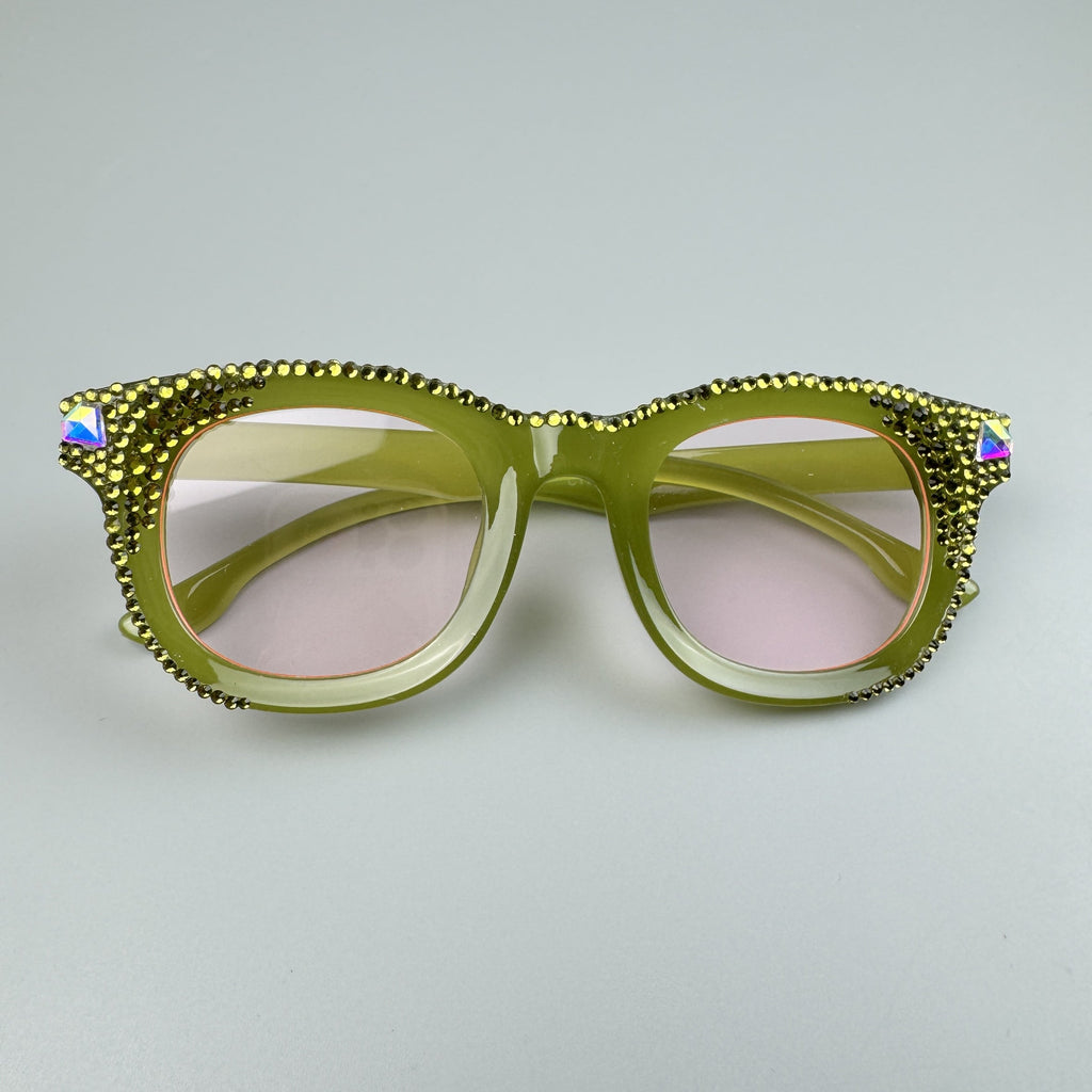 Handmade Rhinestone Round Sunglasses G0487