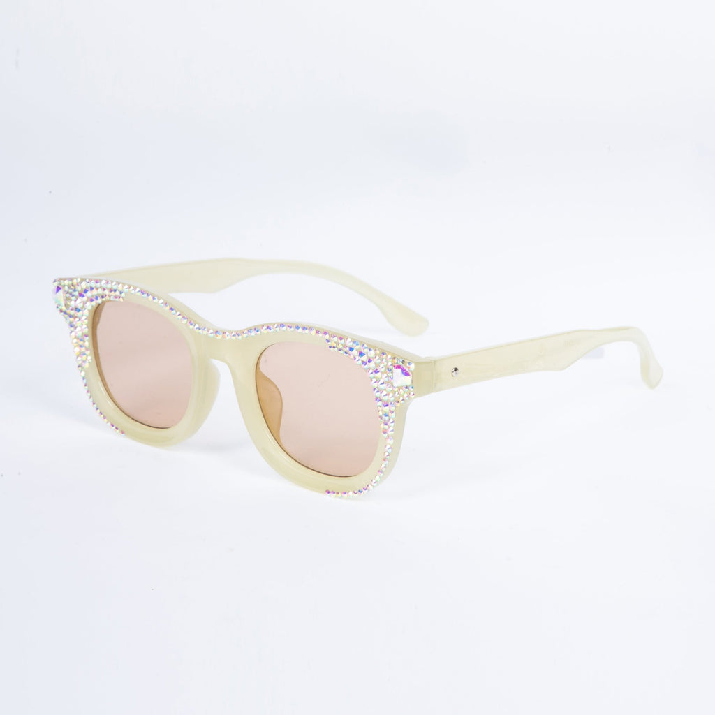 Handmade Rhinestone Round Sunglasses G0487