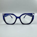 Handmade Rhinestone Round Plain Glass Spectacle G0490