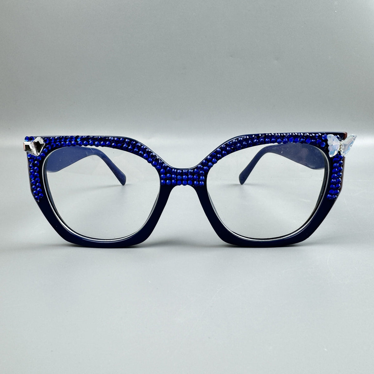 Handmade Rhinestone Round Plain Glass Spectacle G0490