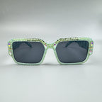 Handmade Rhinestone Square Sunglasses G0495